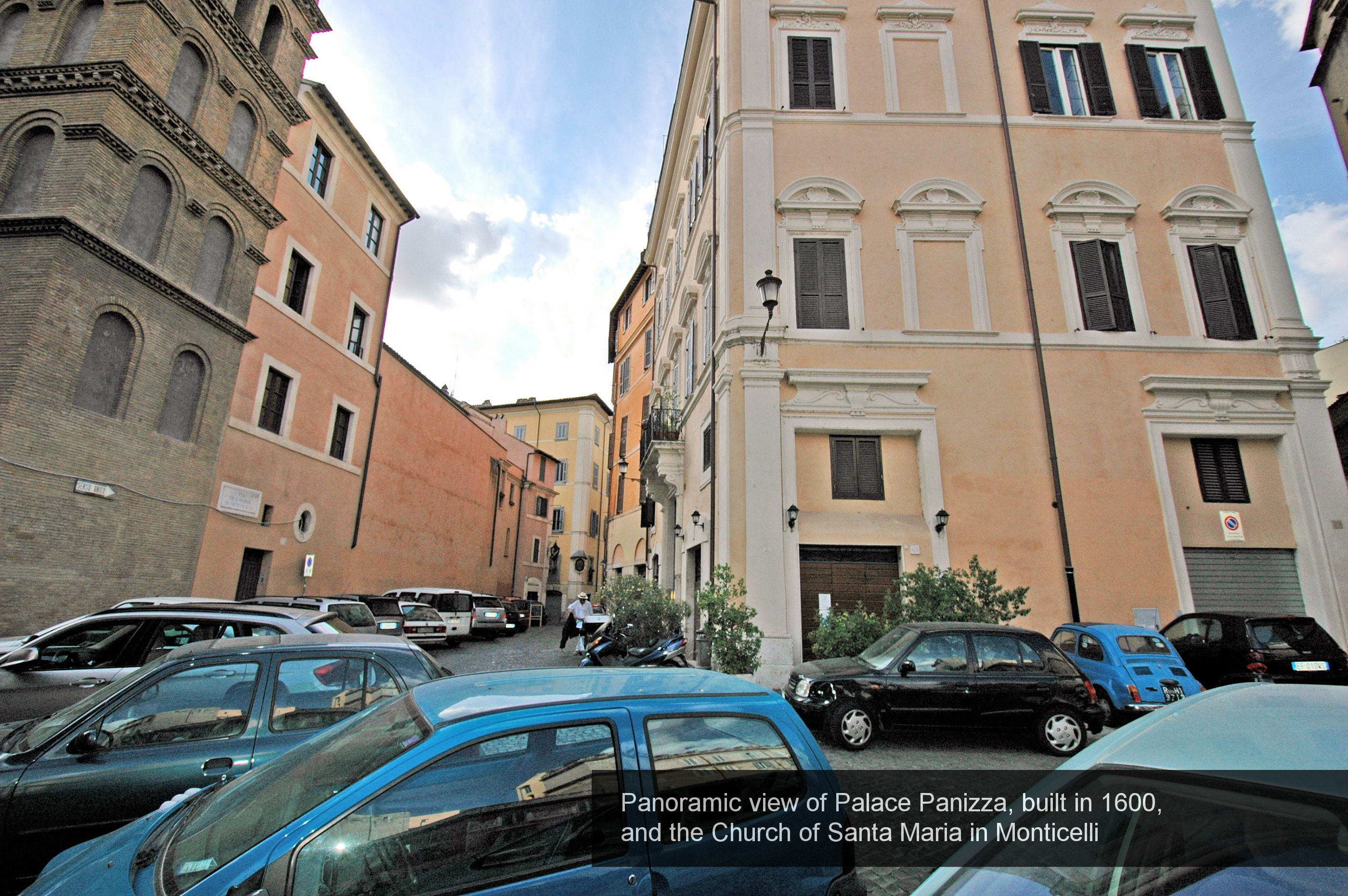 23) Panoramic Palace Panizza built in 1600 and the Church of Santa Maria...